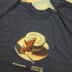 BROCKHAMPTON Men Sz L T-Shirt Coachella 2022 Last Show Ever Happy Break Up‎ Cake